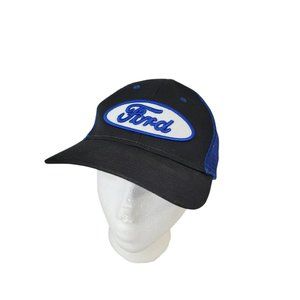 Ford Baseball Hat Cap Mesh Snapback Black Blue BDA Adjustable Unisex Embroidered